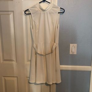 Skater dress w/ metallic belt